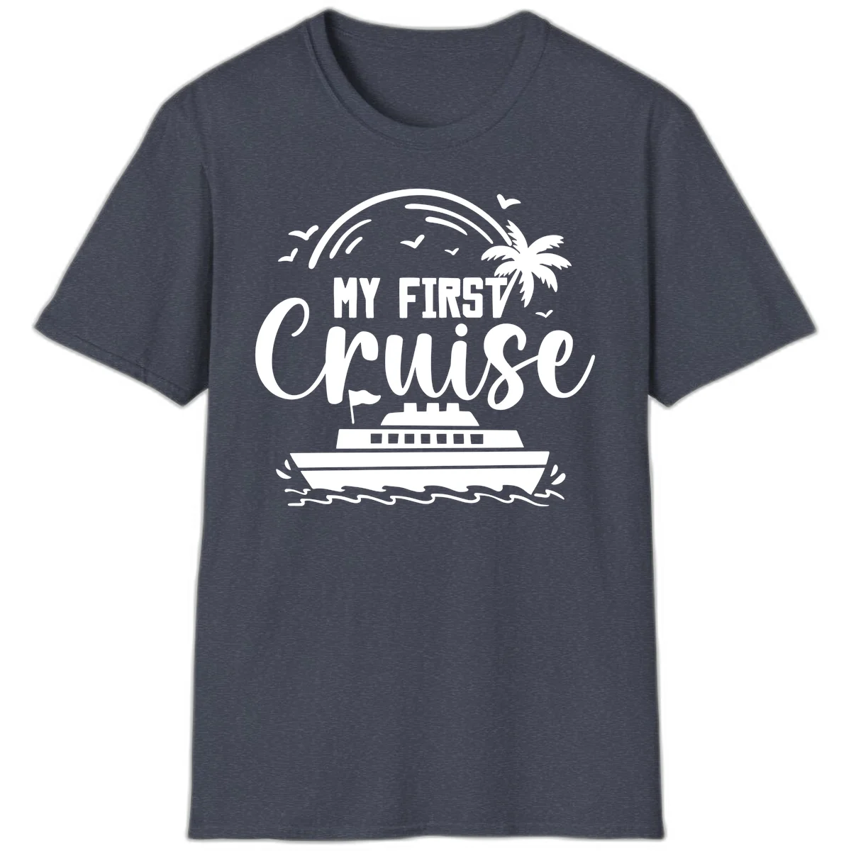 My First Cruise T-Shirt in Heather Navy
