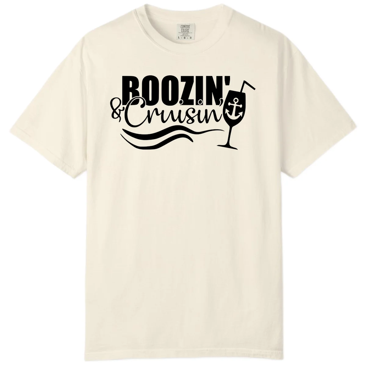 Boozin' & Cruising Nautical Design Comfort Color in Ivory