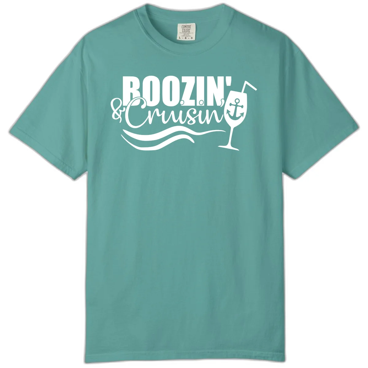 Boozin' & Cruising Nautical Design Comfort Color in Seafoam