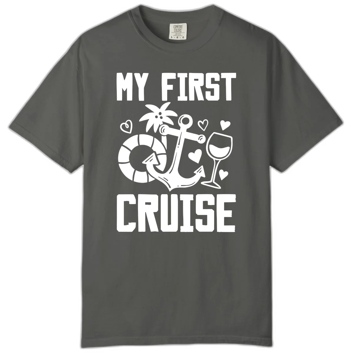 My First Cruise Comfort Color T-Shirt in Pepper