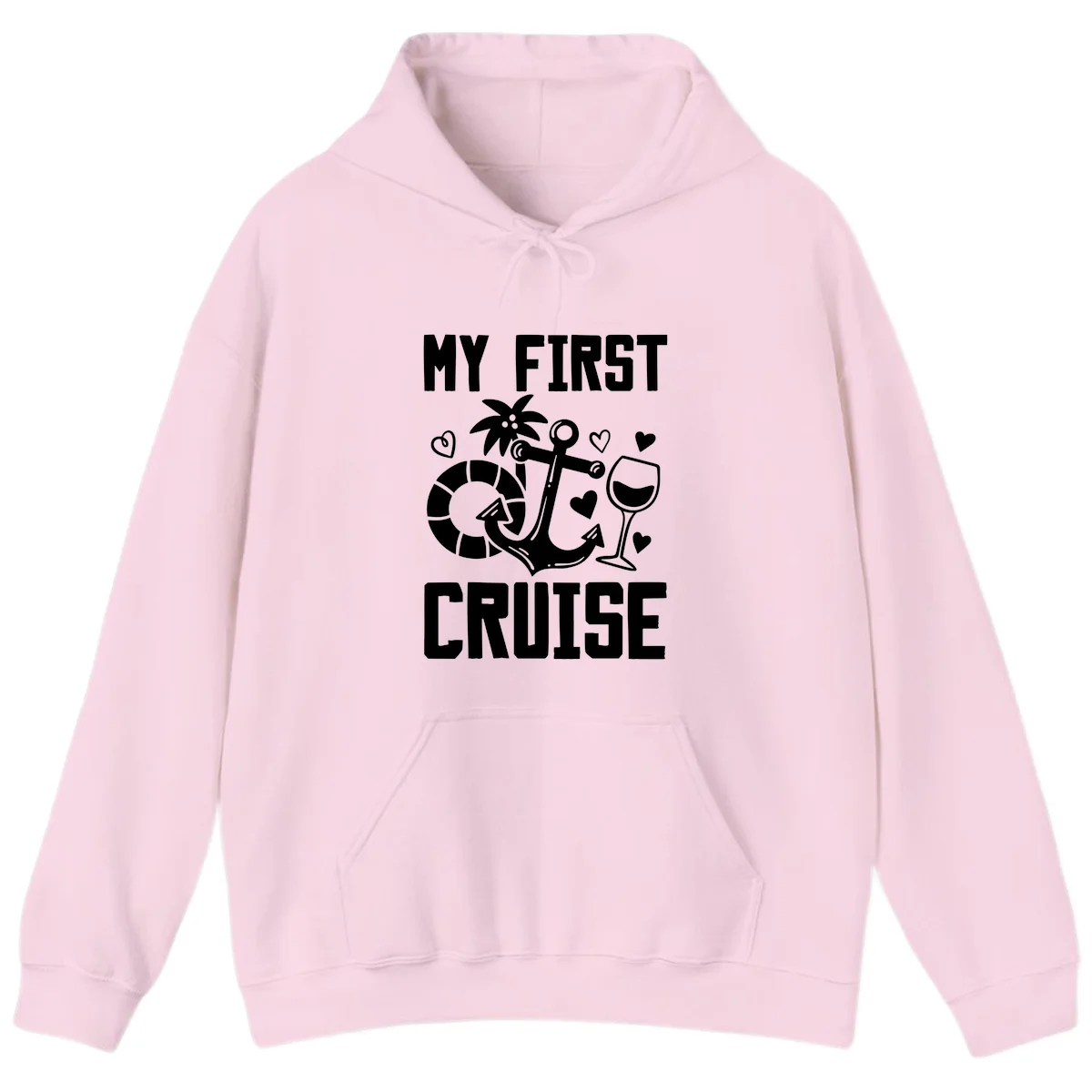 My First Cruise Hoodie in Light Pink
