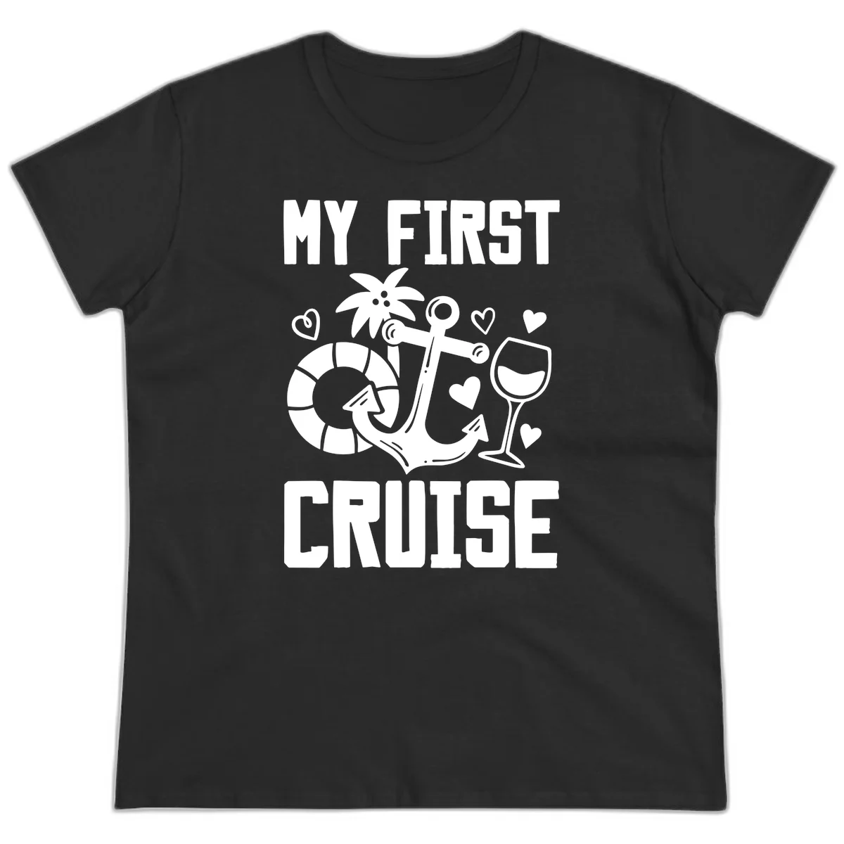 My First Cruise Ladies Tee in Black