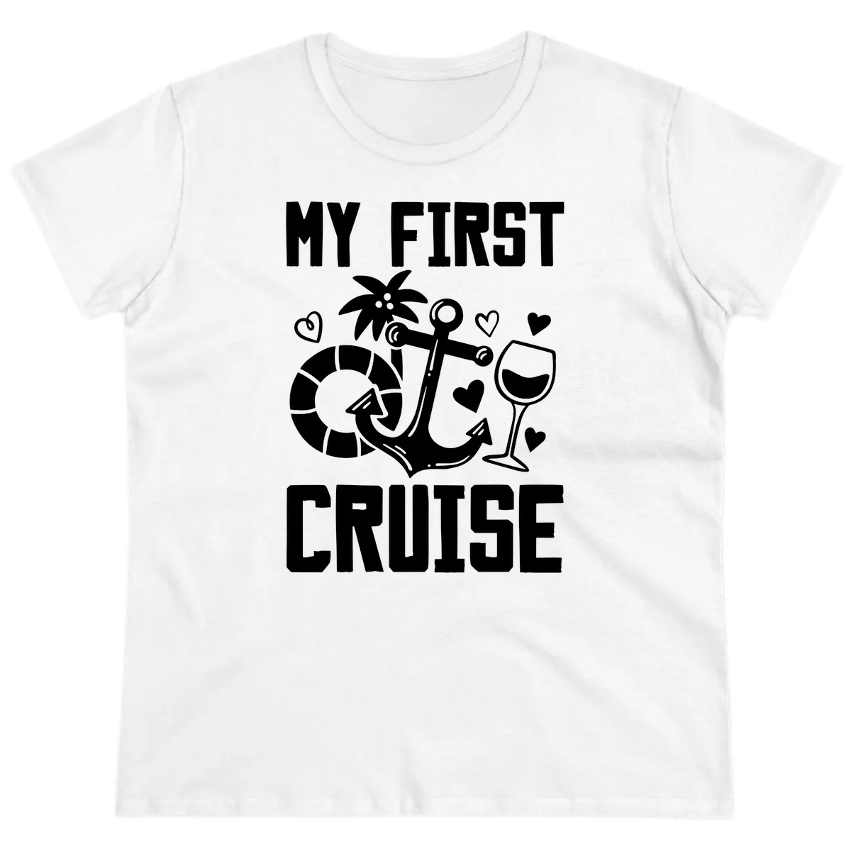 My First Cruise Ladies Tee in White