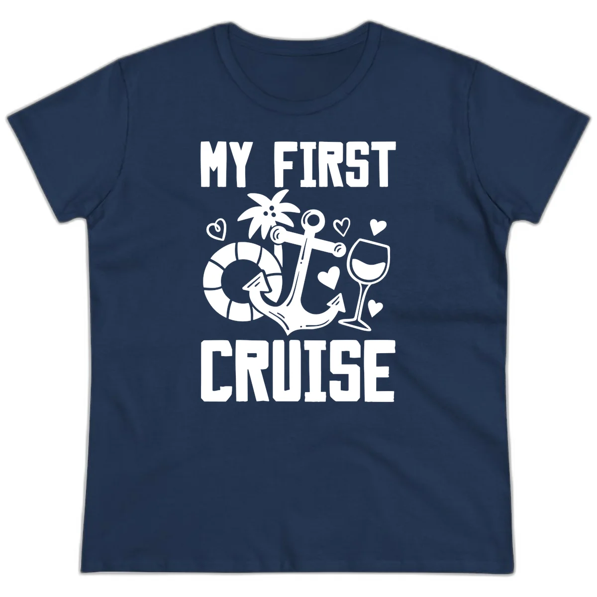My First Cruise Ladies Tee in Navy