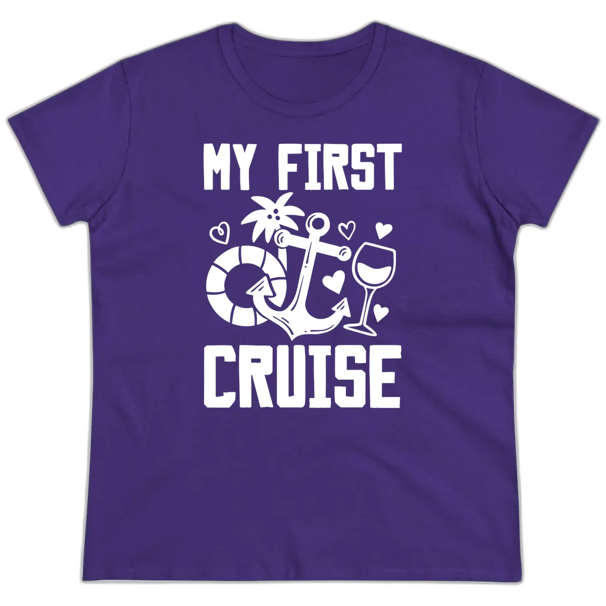 My First Cruise Ladies Tee in Purple
