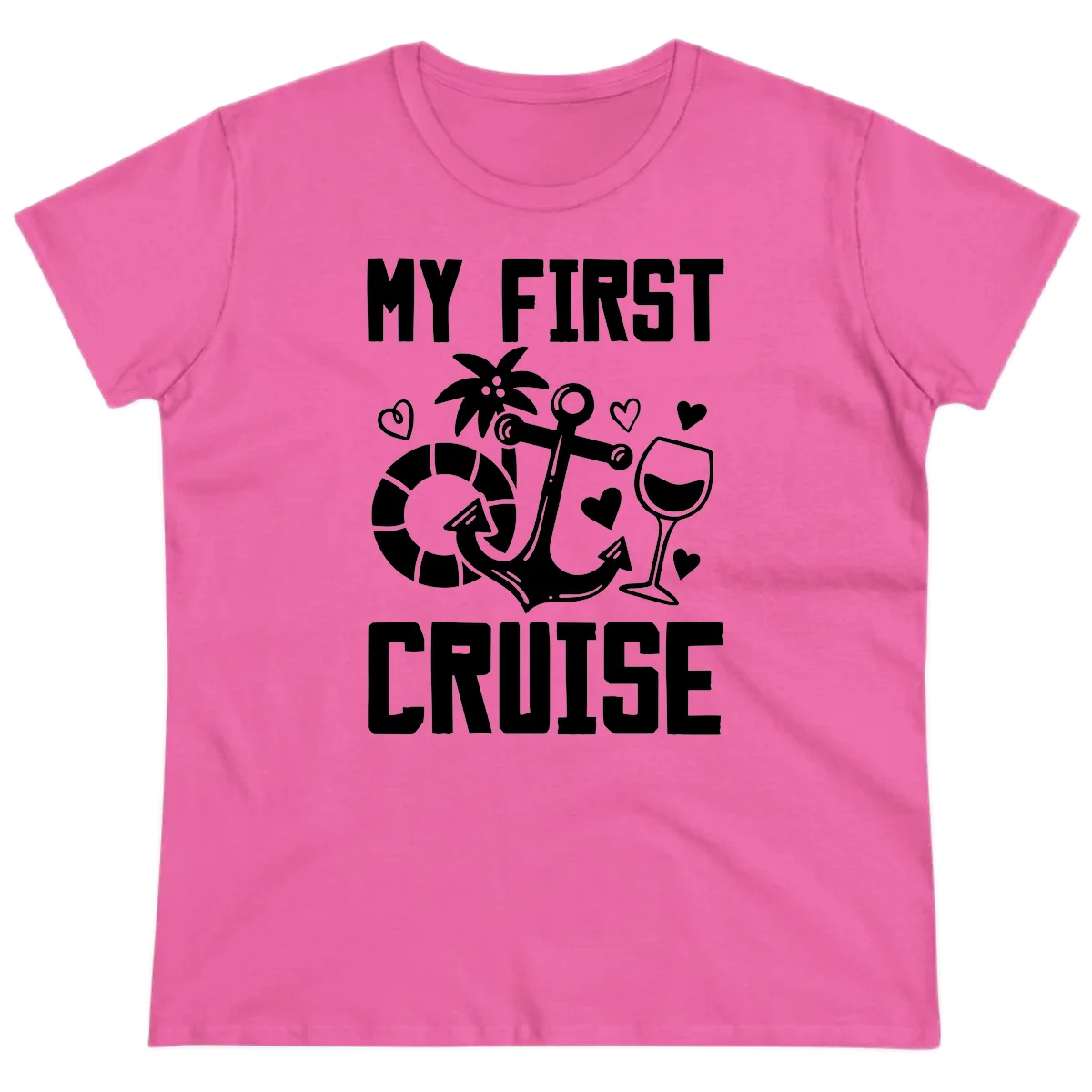 My First Cruise Ladies Tee in Azalea