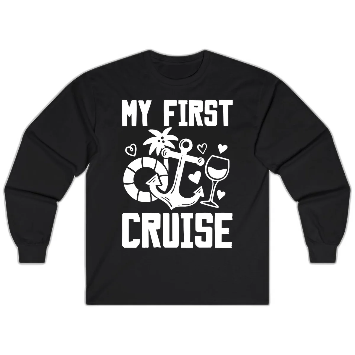My First Cruise Long Sleeve Shirt in Black