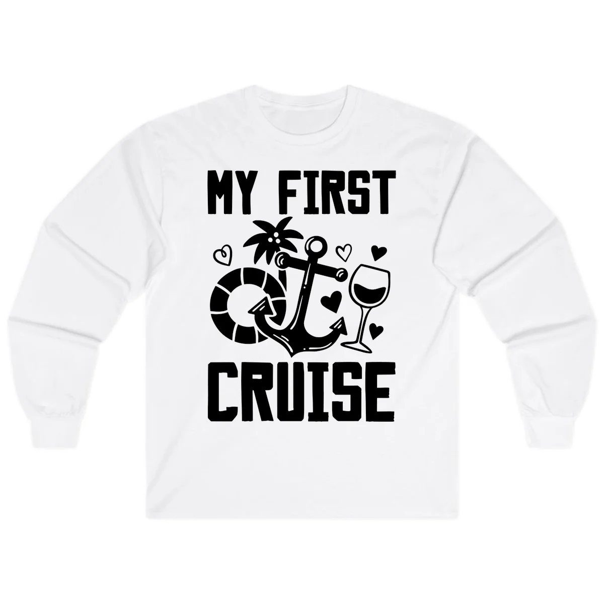 My First Cruise Long Sleeve Shirt in White