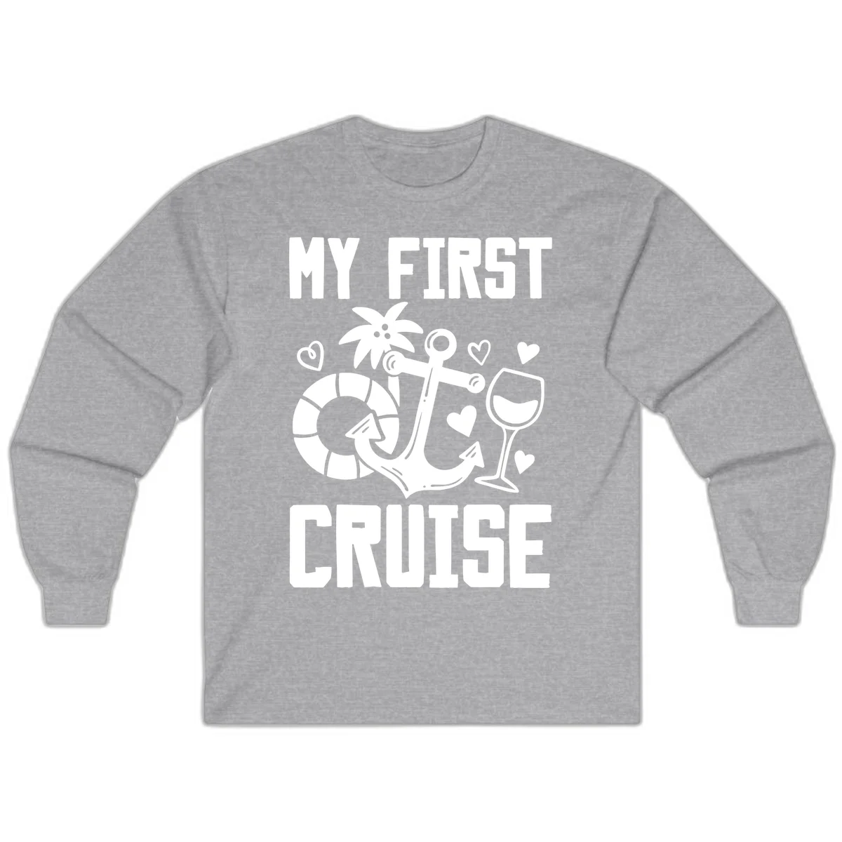 My First Cruise Long Sleeve Shirt in Sport Grey