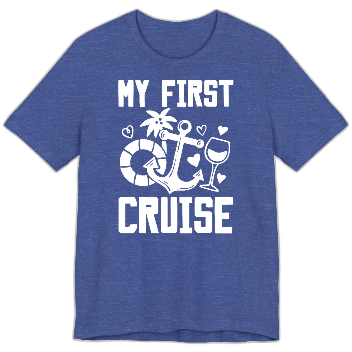 My First Cruise Premium T-Shirt in Heather True Royal