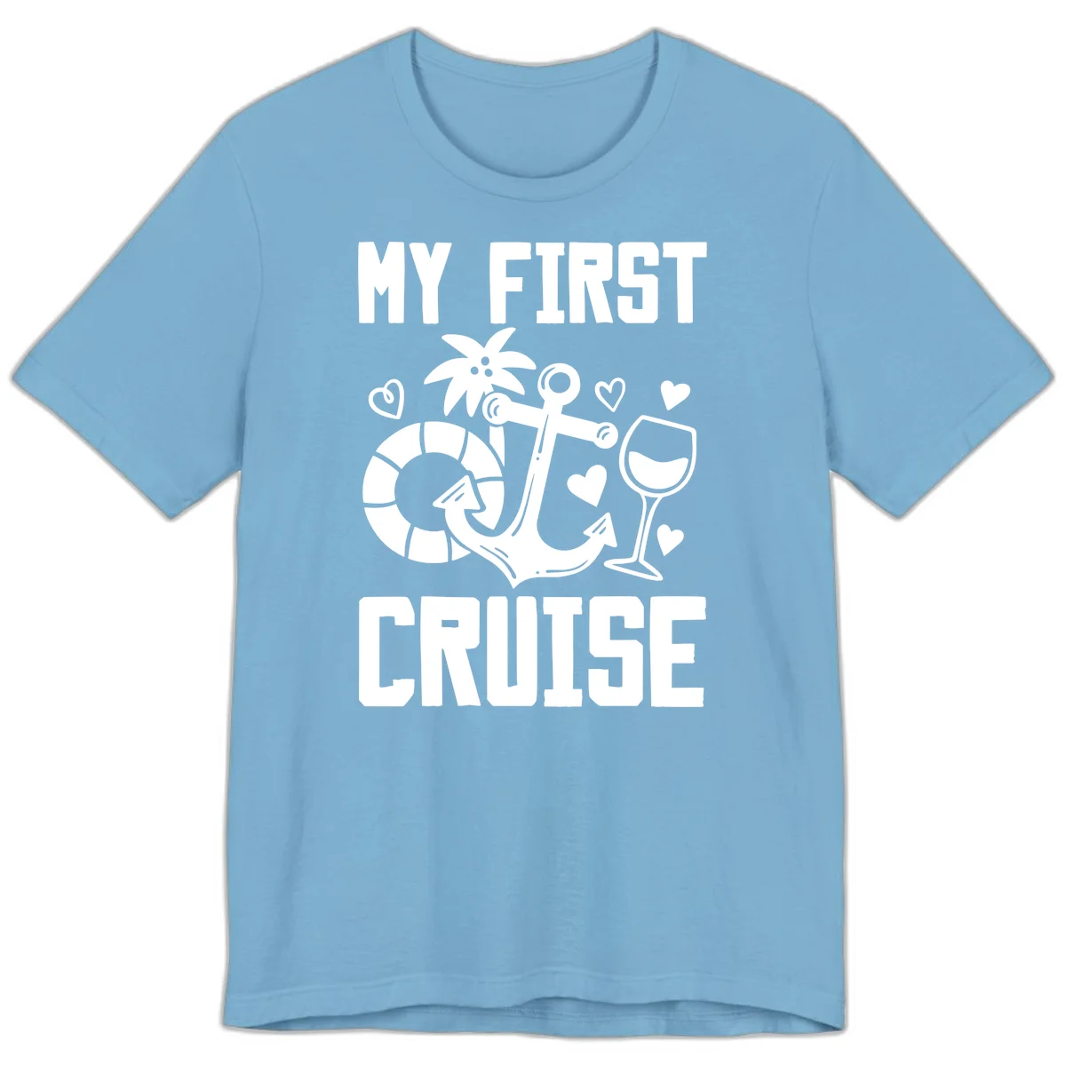 My First Cruise Premium T-Shirt in Ocean Blue