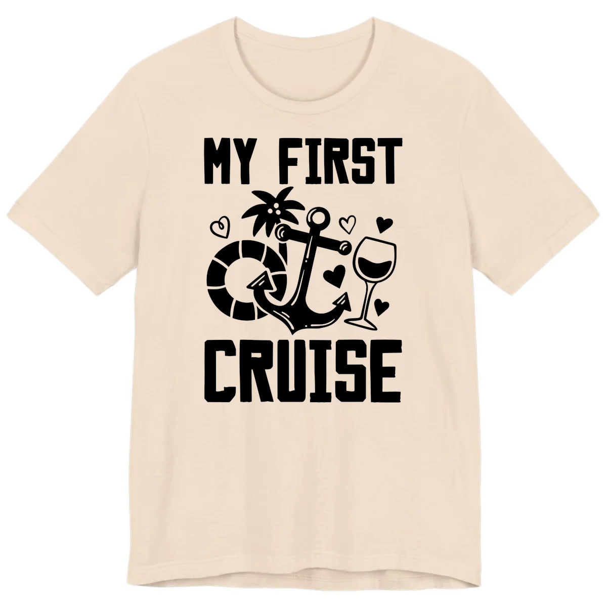 My First Cruise Premium T-Shirt in Soft Cream