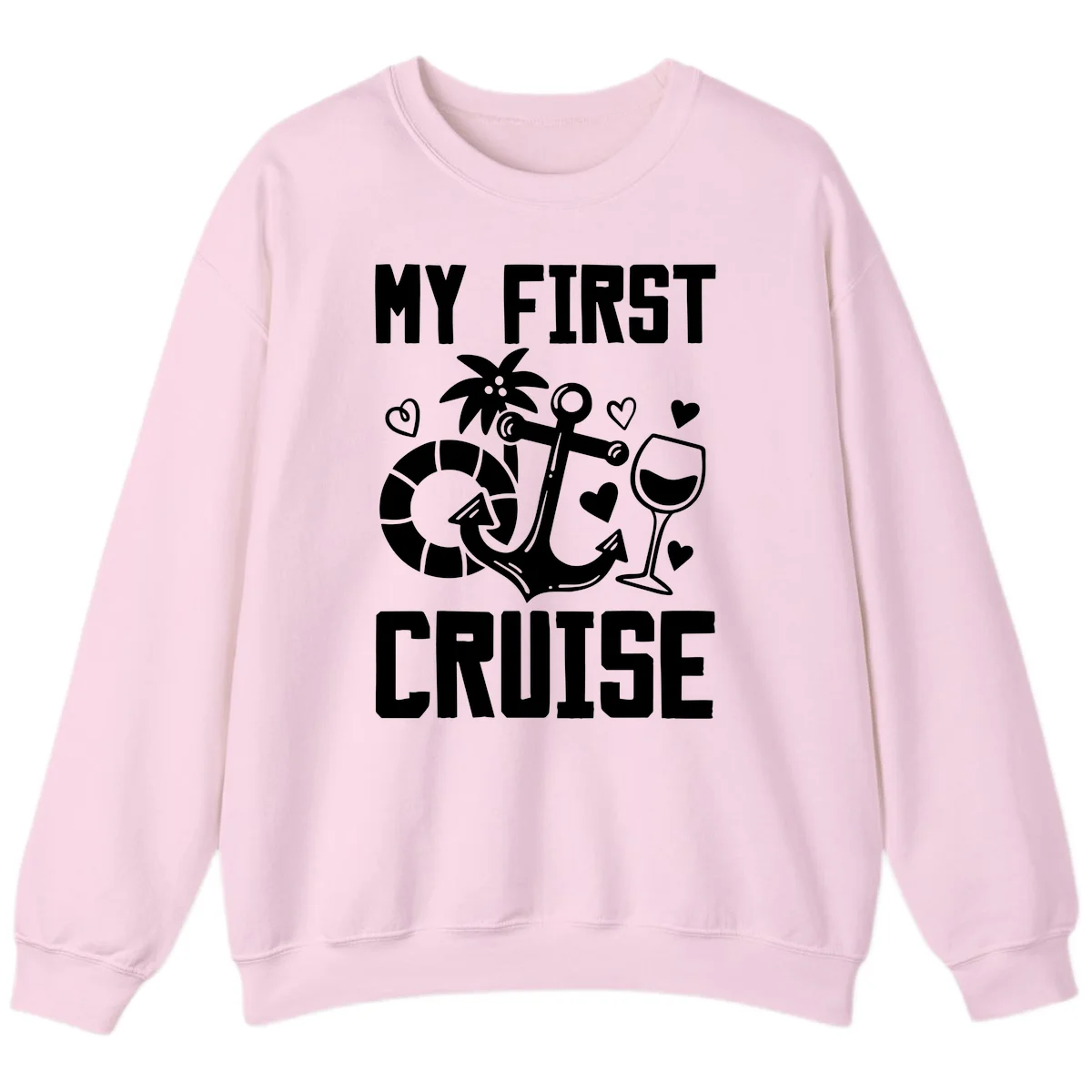 My First Cruise Sweatshirt in Light Pink