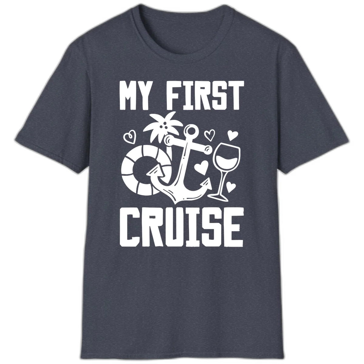 My First Cruise T-Shirt in Heather Navy
