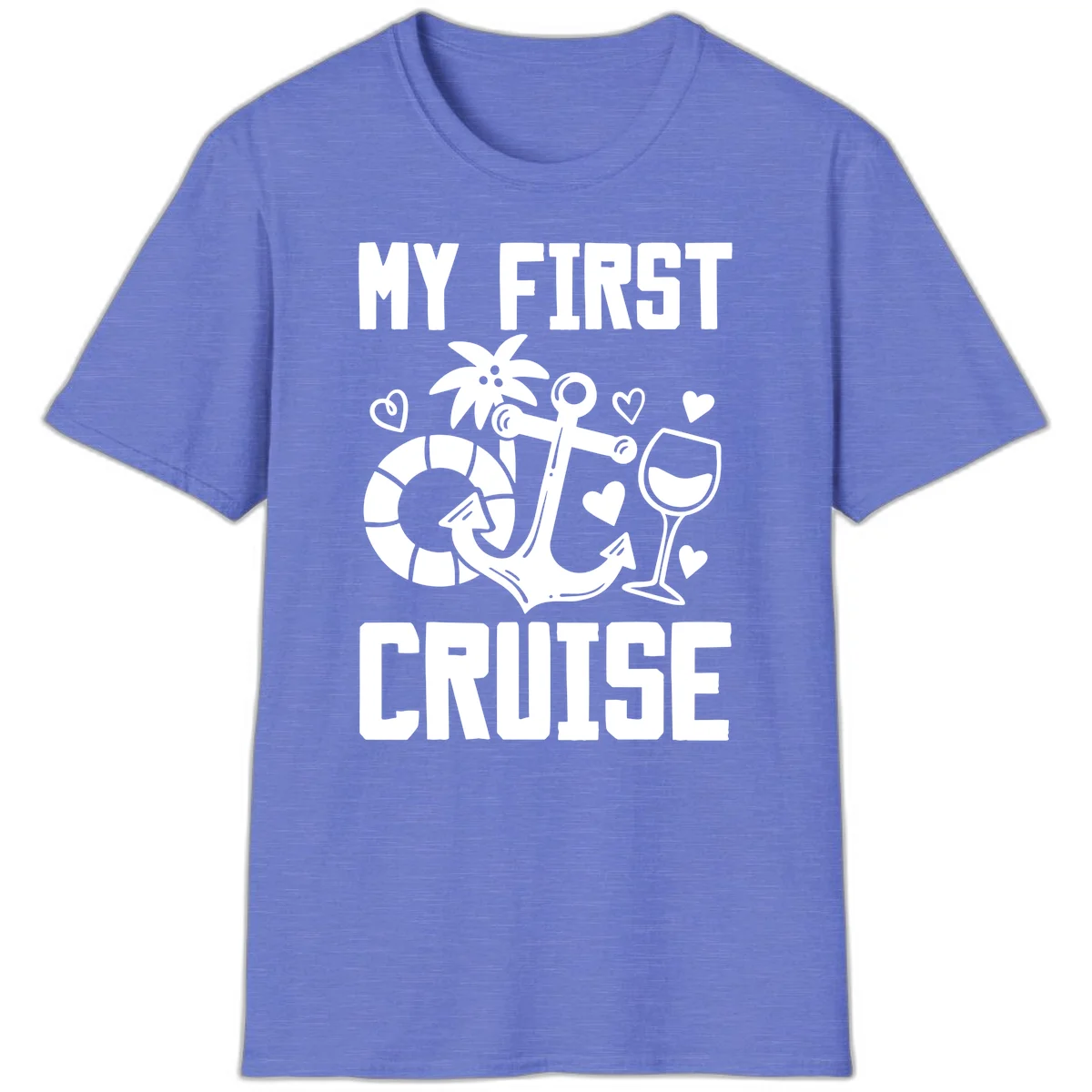 My First Cruise T-Shirt in Heather Royal