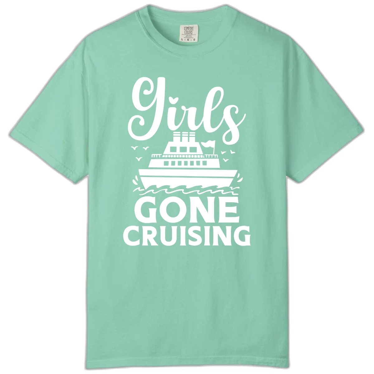Ship All Gone Cruising Comfort Color Tee in Island Reef