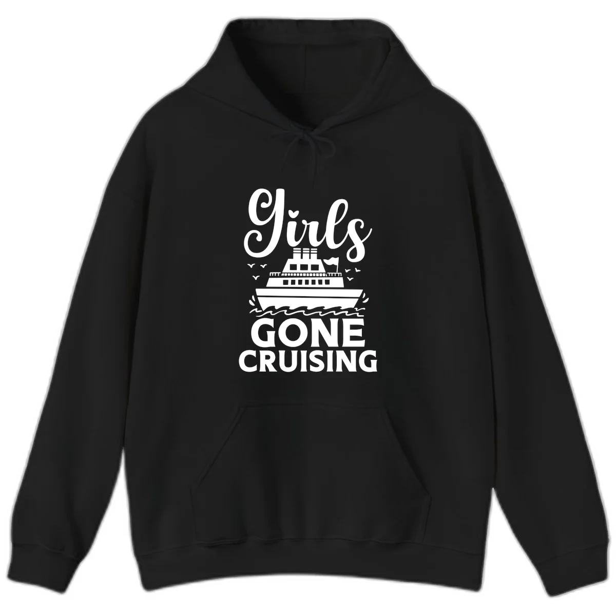 Ship All Gone Cruising Hoodie in Black