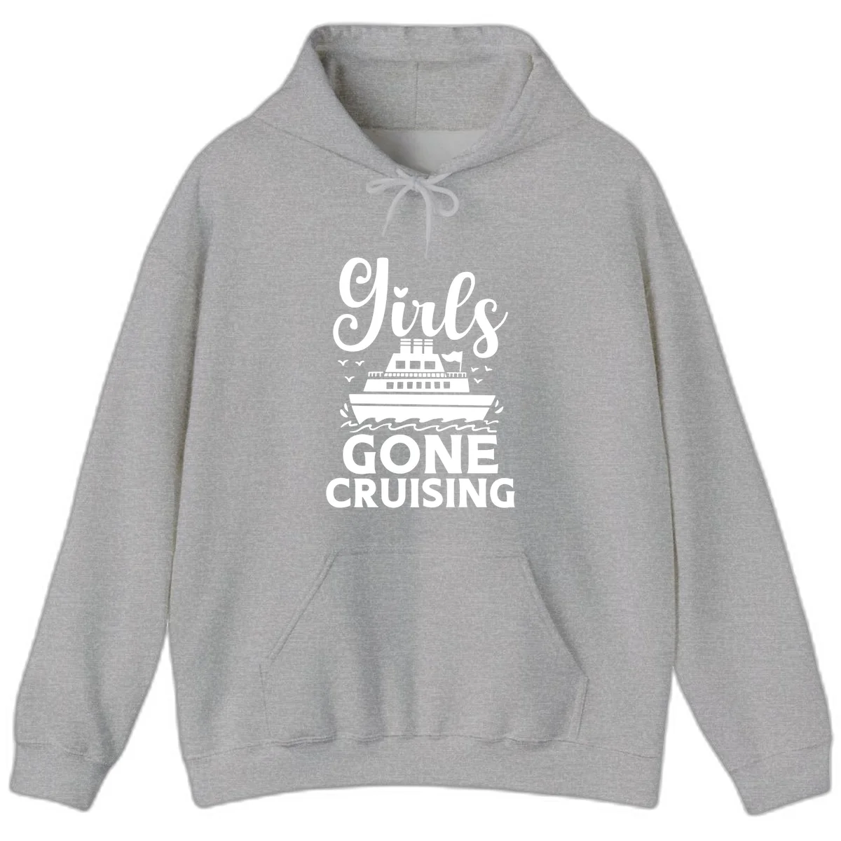 Ship All Gone Cruising Hoodie in Sport Grey
