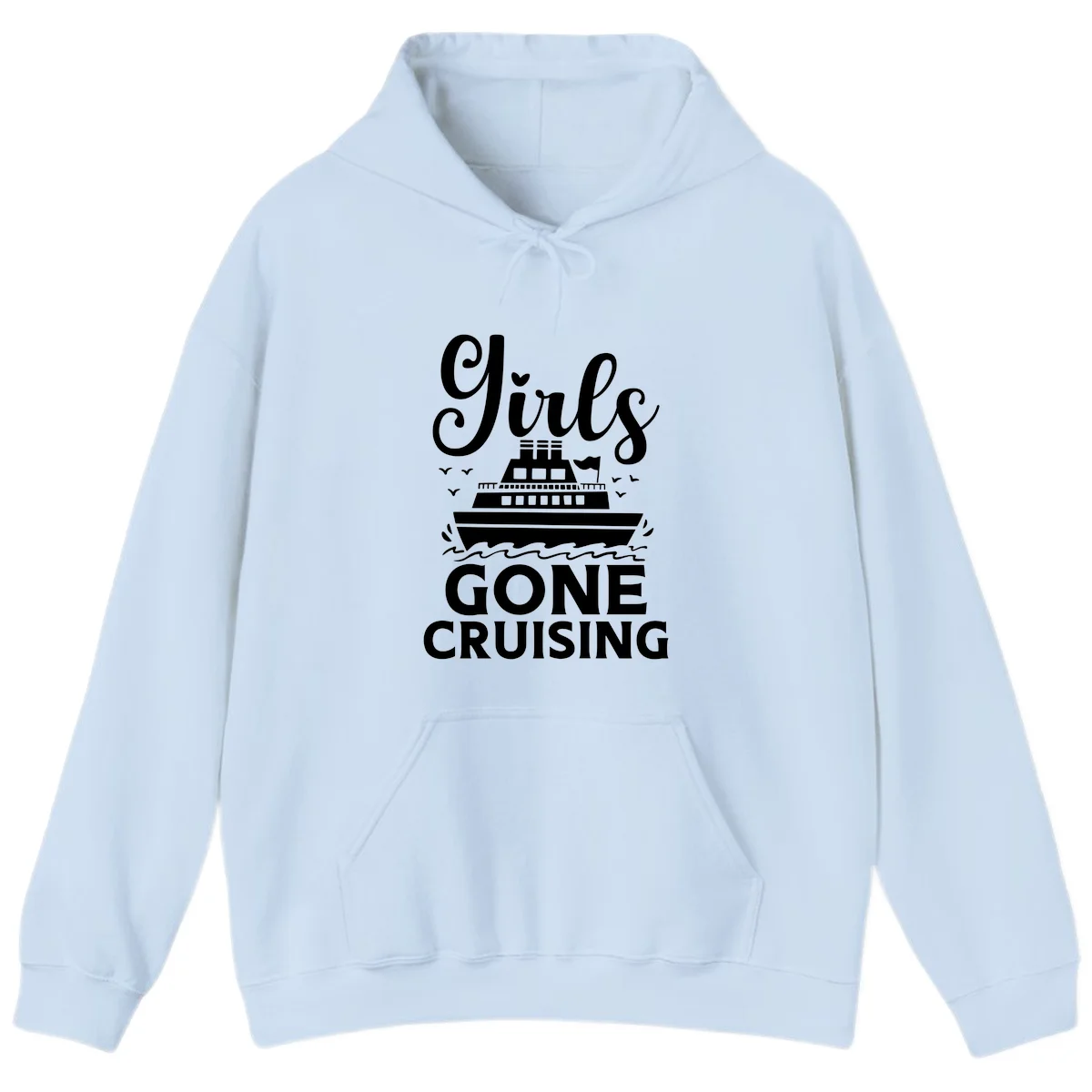 Ship All Gone Cruising Hoodie in Light Blue