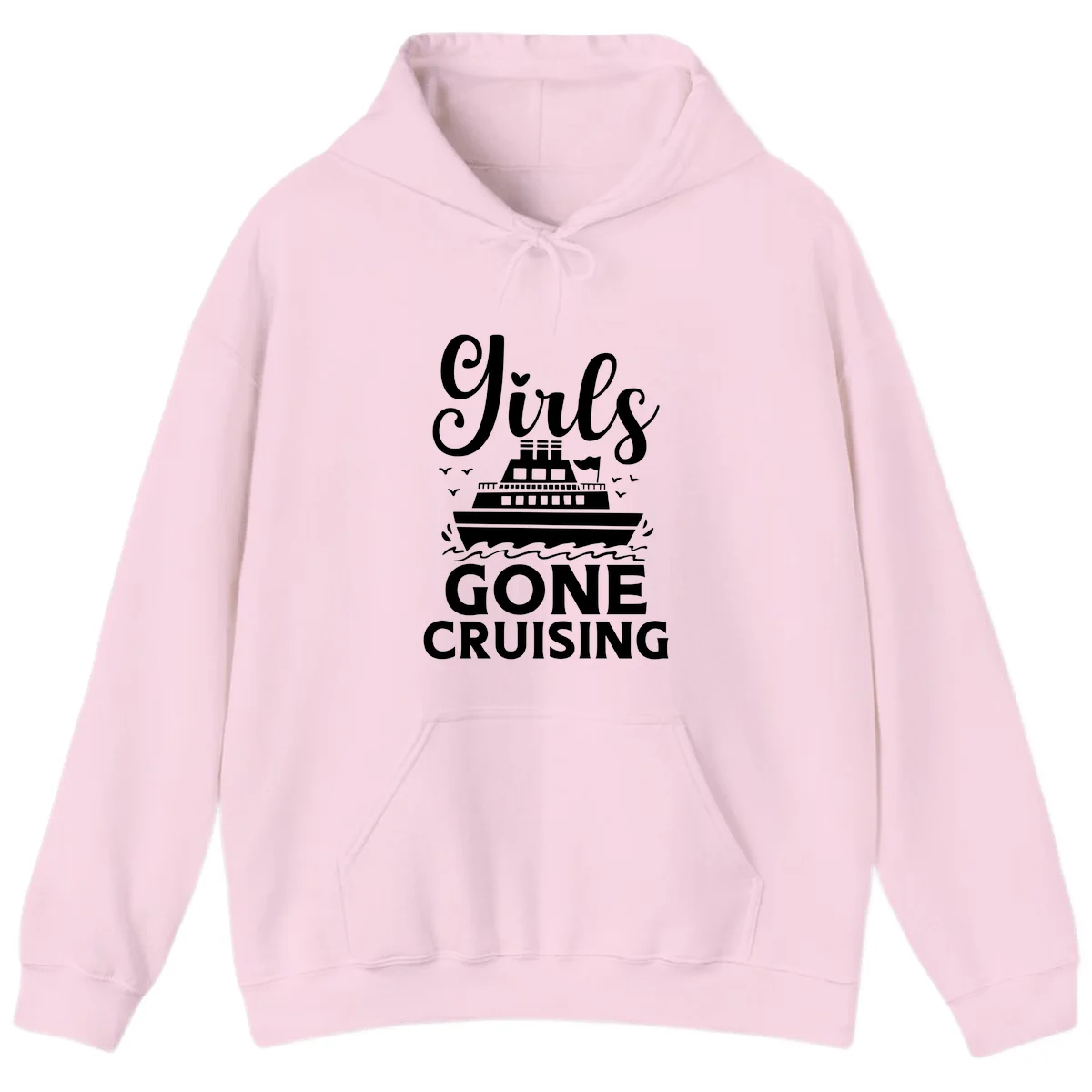 Ship All Gone Cruising Hoodie in Light Pink