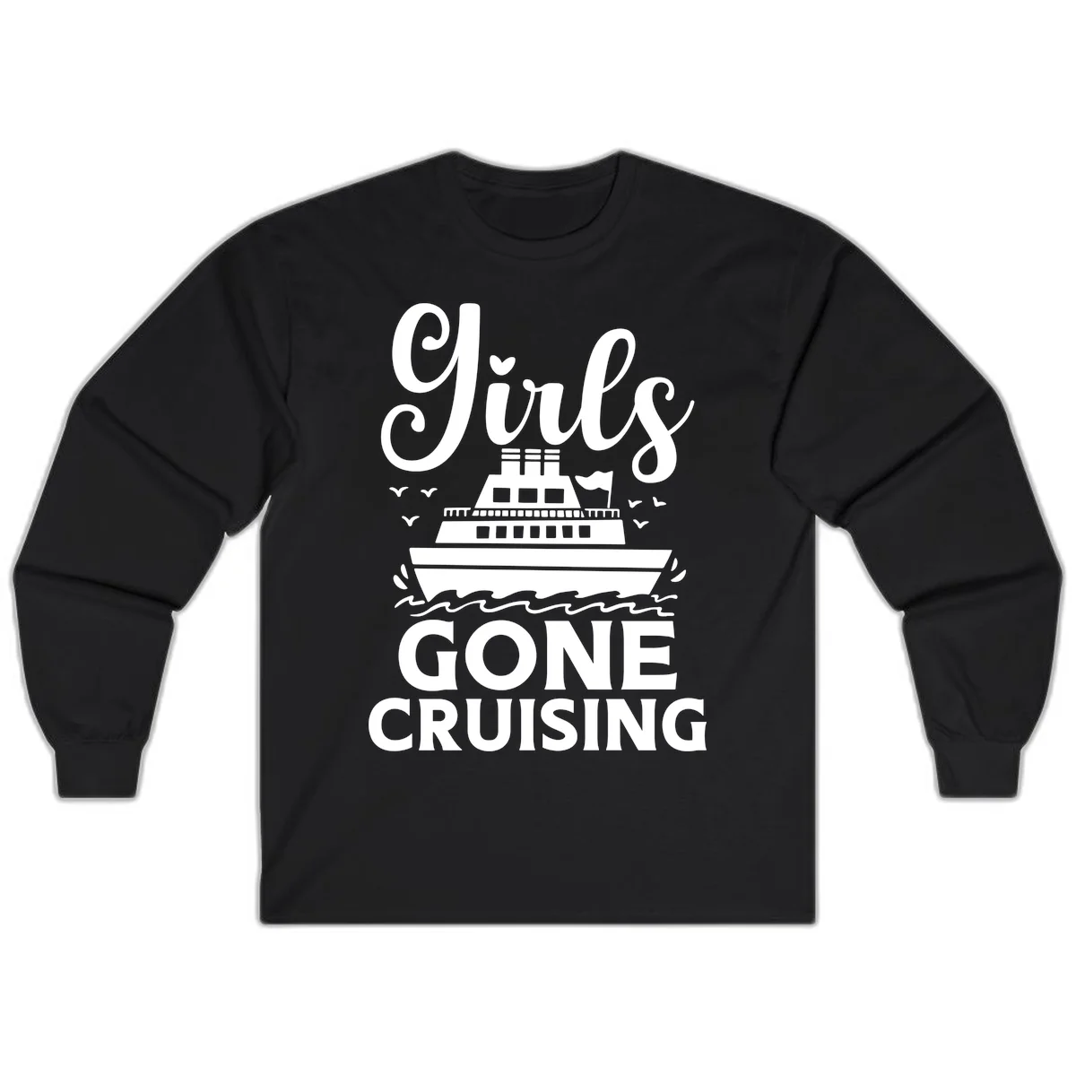 Ship All Gone Cruising Long Sleeve in Black