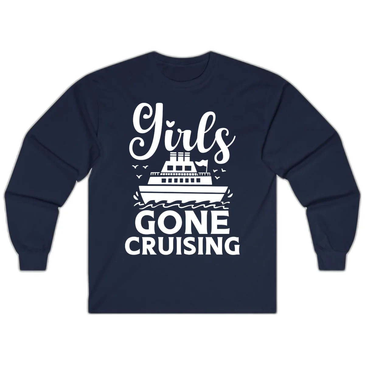 Ship All Gone Cruising Long Sleeve in Navy