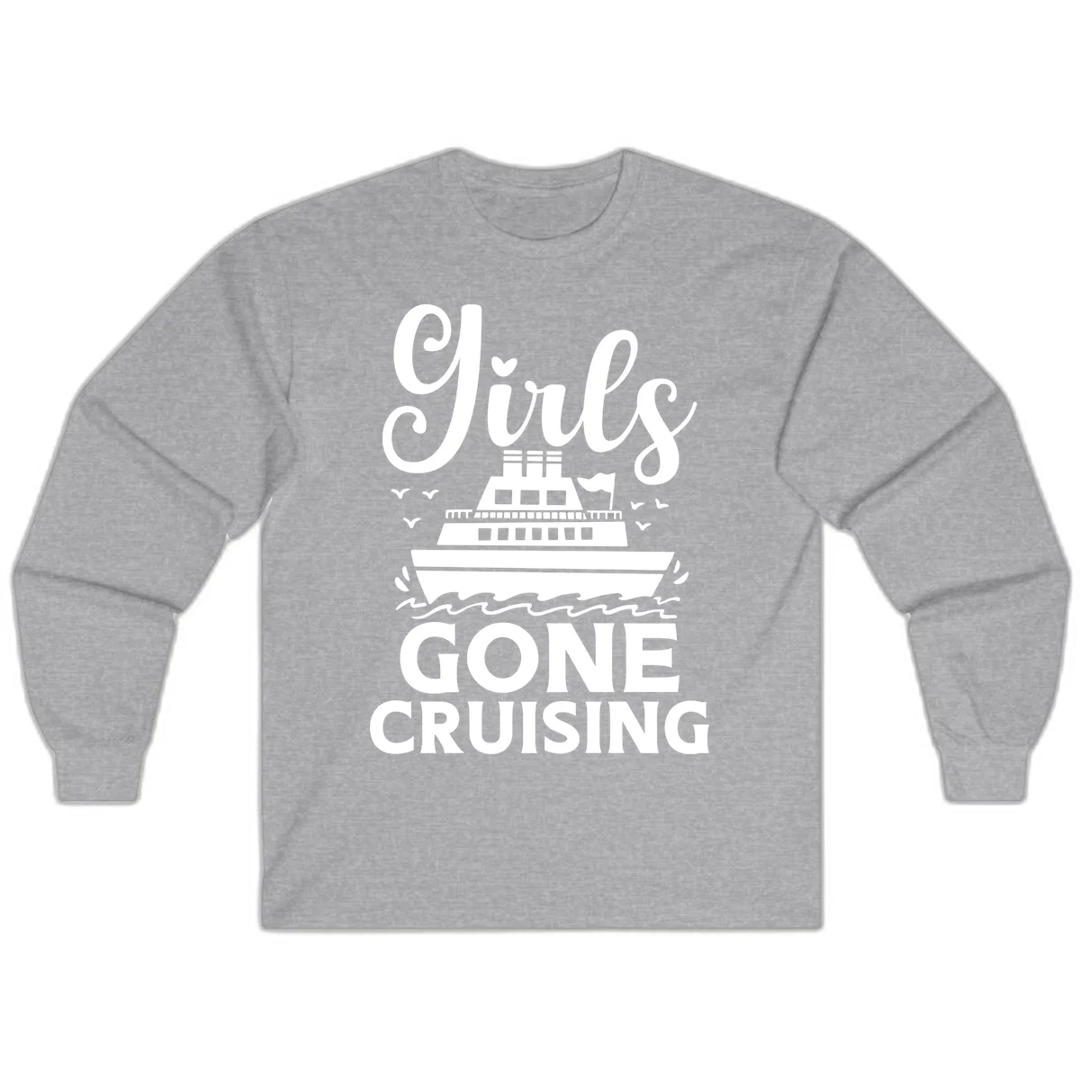 Ship All Gone Cruising Long Sleeve in Sport Grey
