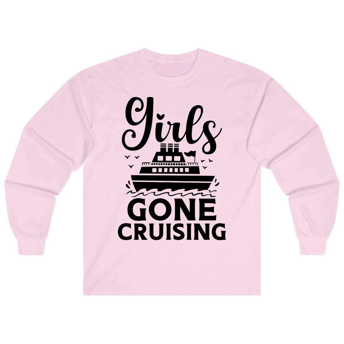 Ship All Gone Cruising Long Sleeve in Light Pink