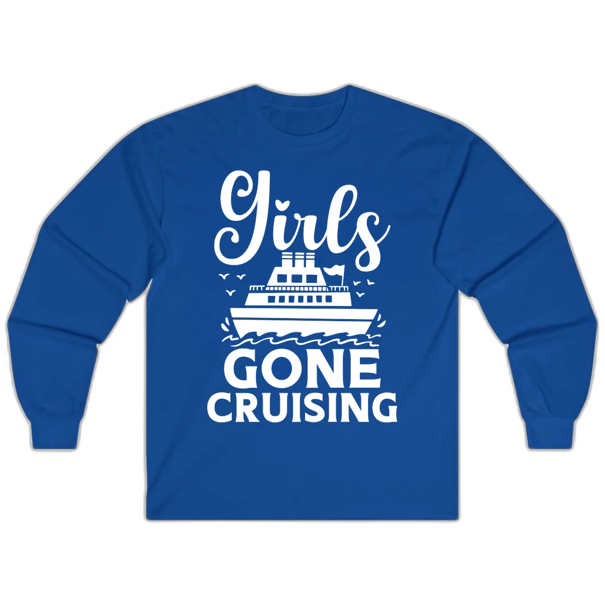 Ship All Gone Cruising Long Sleeve in Royal