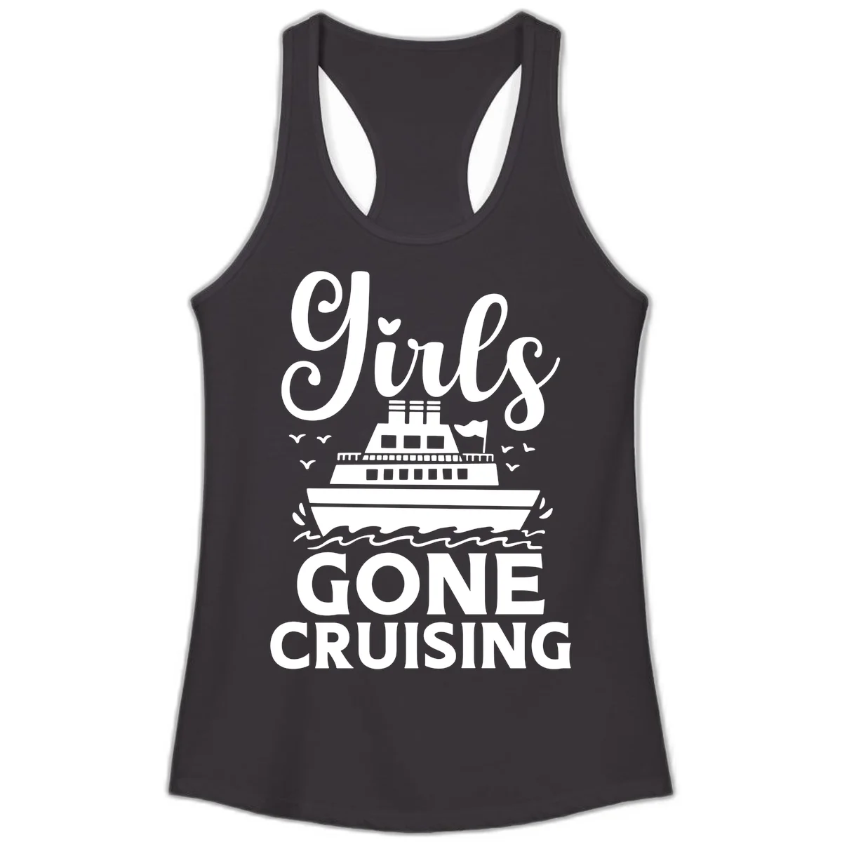 Ship All Gone Cruising Ladies Tank in Black