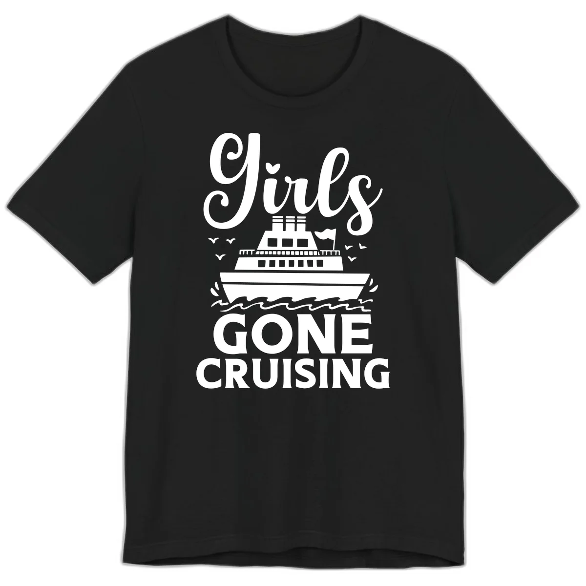 Ship All Gone Cruising Premium T-Shirt in Black