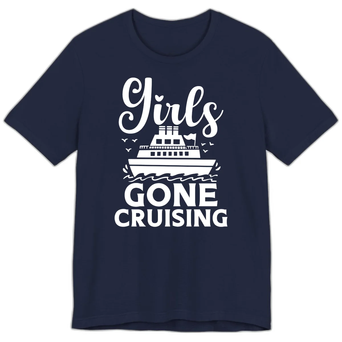 Ship All Gone Cruising Premium T-Shirt in Navy