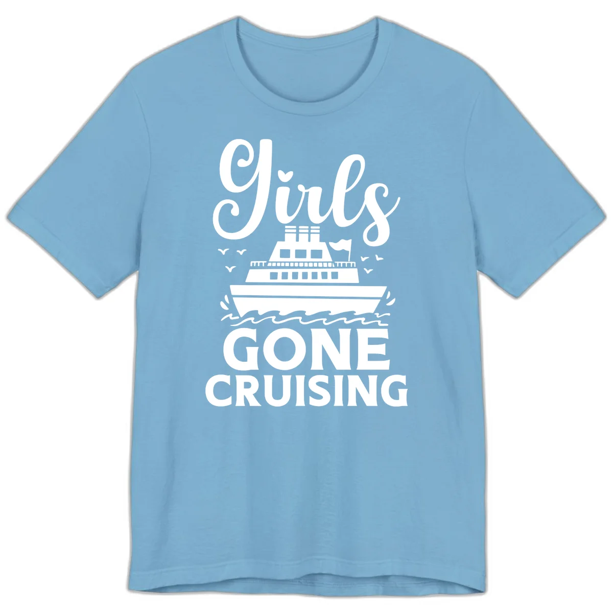 Ship All Gone Cruising Premium T-Shirt in Ocean Blue