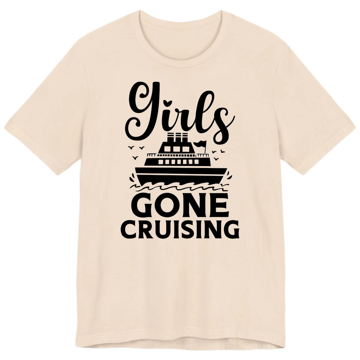 Ship All Gone Cruising Premium T-Shirt in Soft Cream