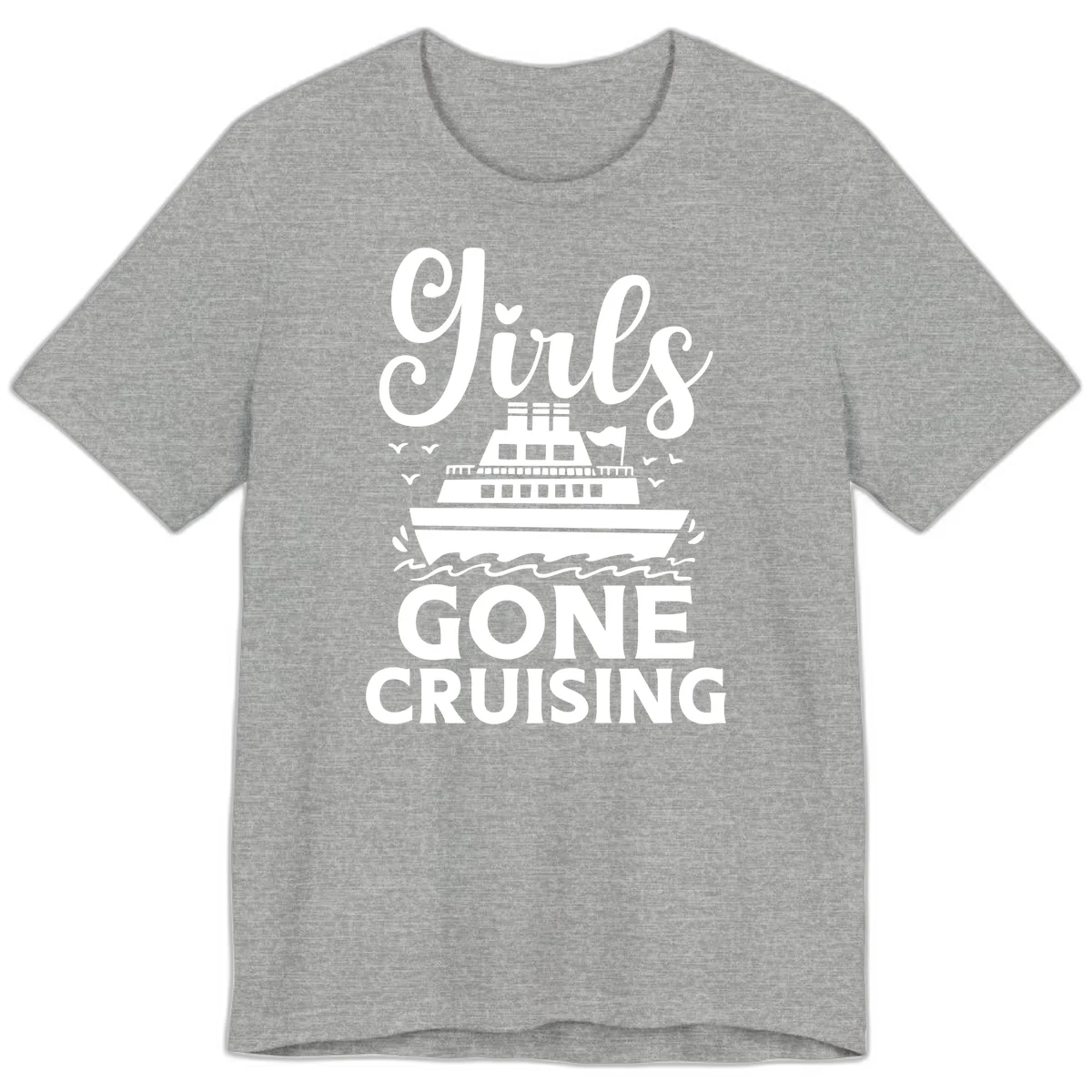 Ship All Gone Cruising Premium T-Shirt in Athletic Heather