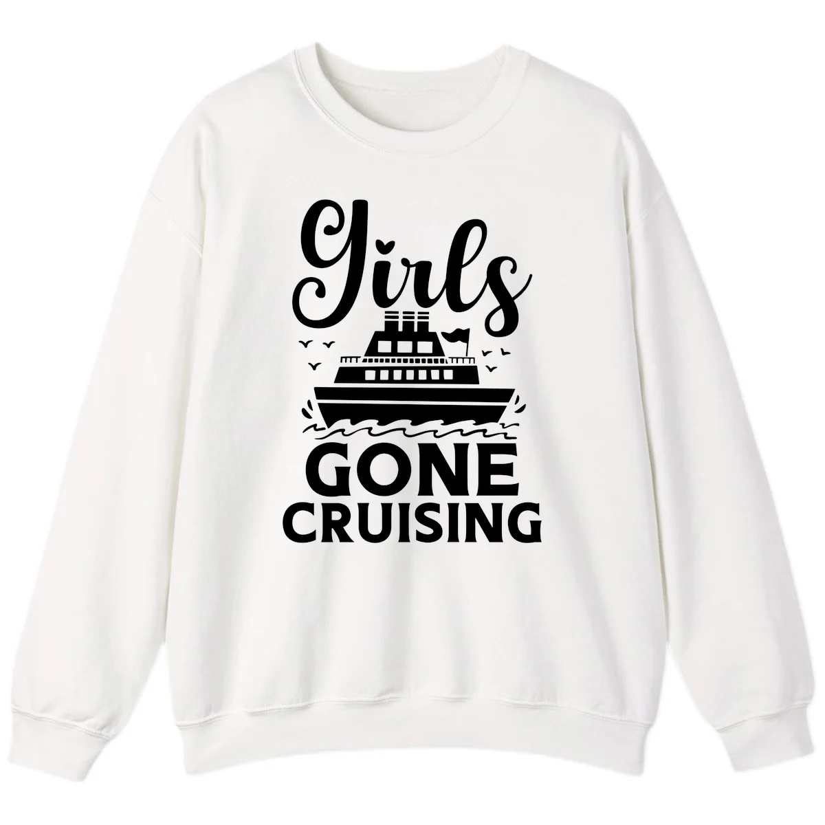 Ship All Gone Cruising Sweatshirt in White