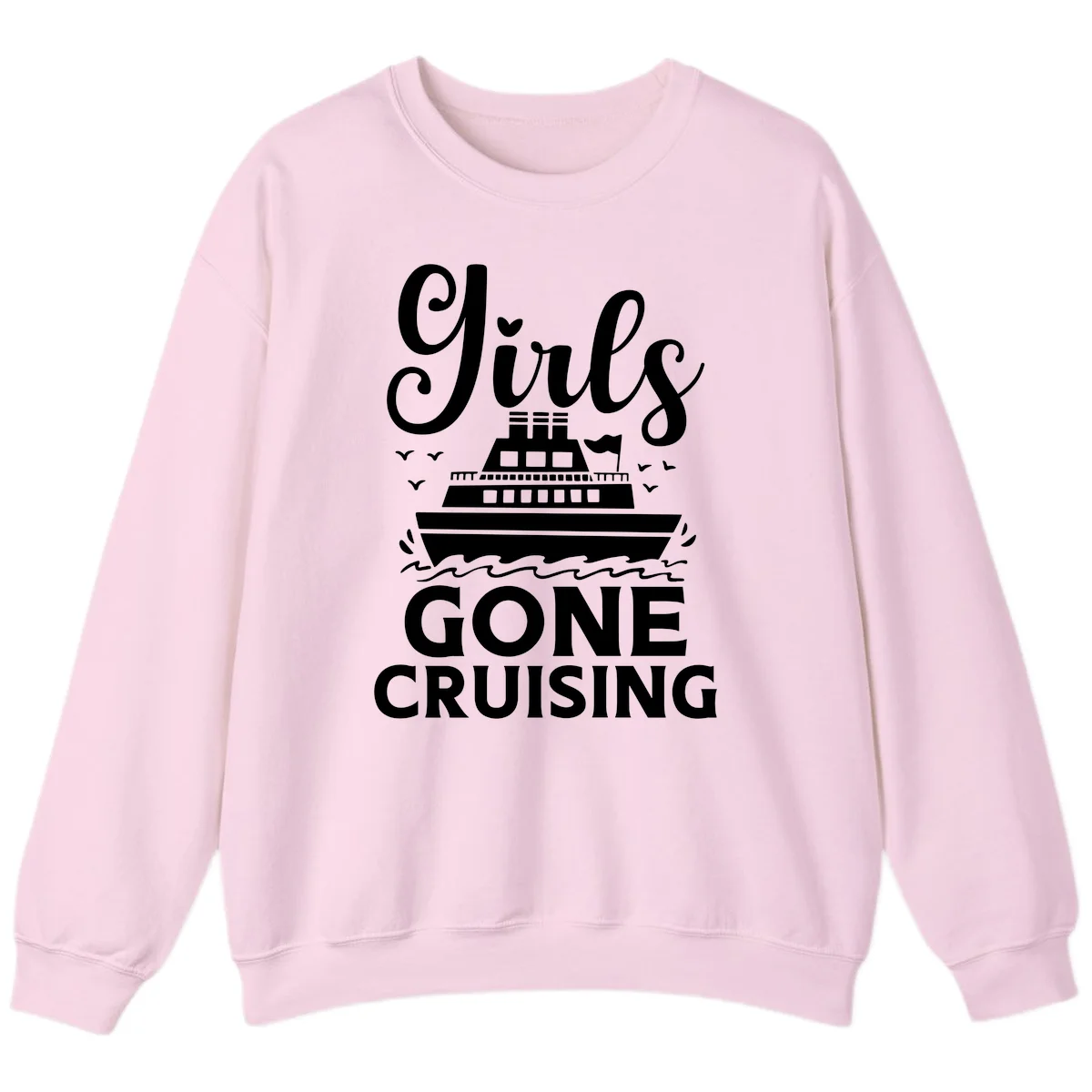 Ship All Gone Cruising Sweatshirt in Light Pink