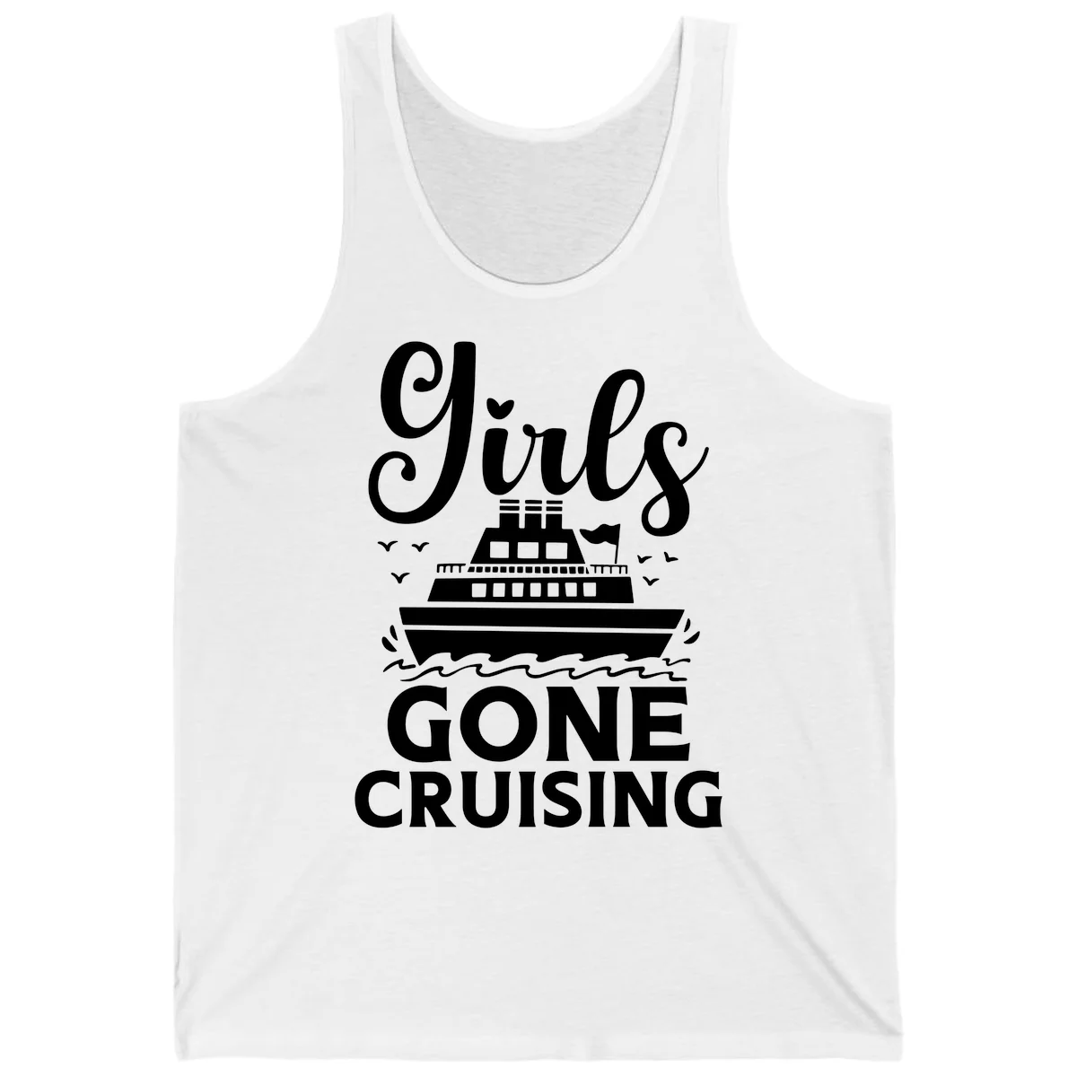 Ship All Gone Cruising Tank in White
