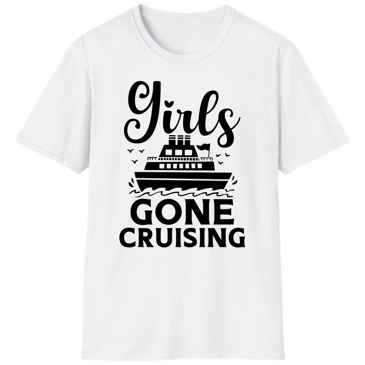 Ship All Gone Cruising T-Shirt in White