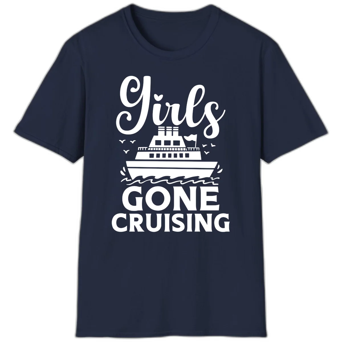 Ship All Gone Cruising T-Shirt in Navy