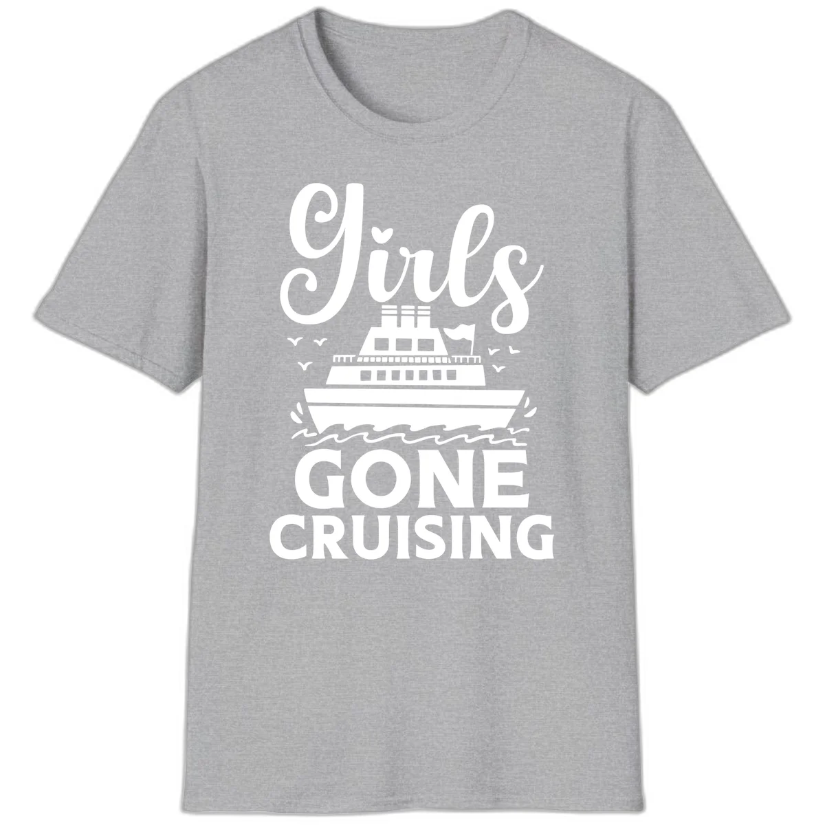 Ship All Gone Cruising T-Shirt in Sport Grey
