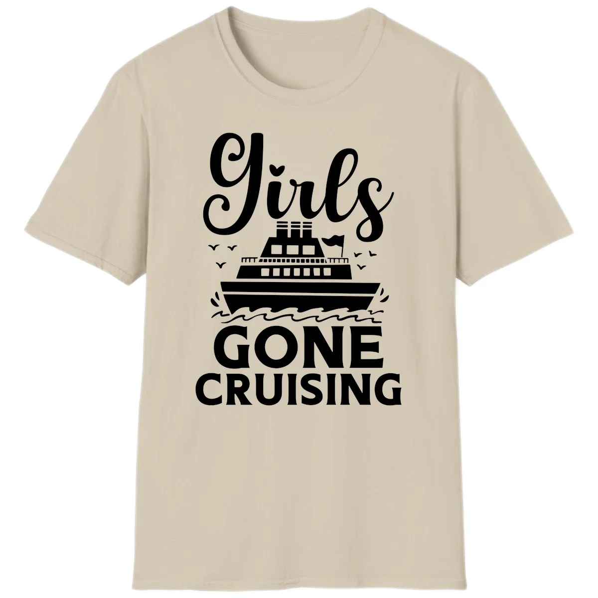 Ship All Gone Cruising T-Shirt in Sand