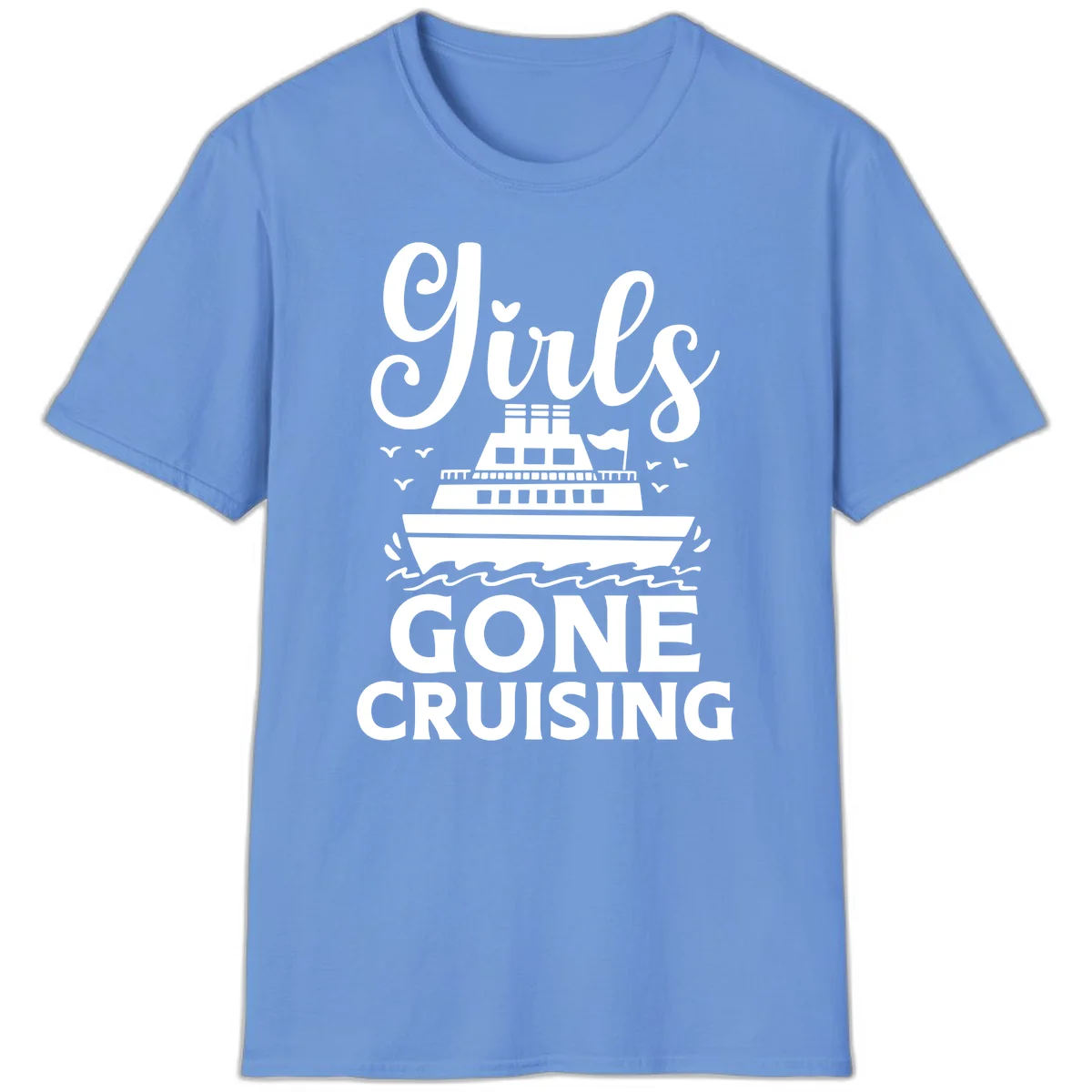 Ship All Gone Cruising T-Shirt in Carolina Blue