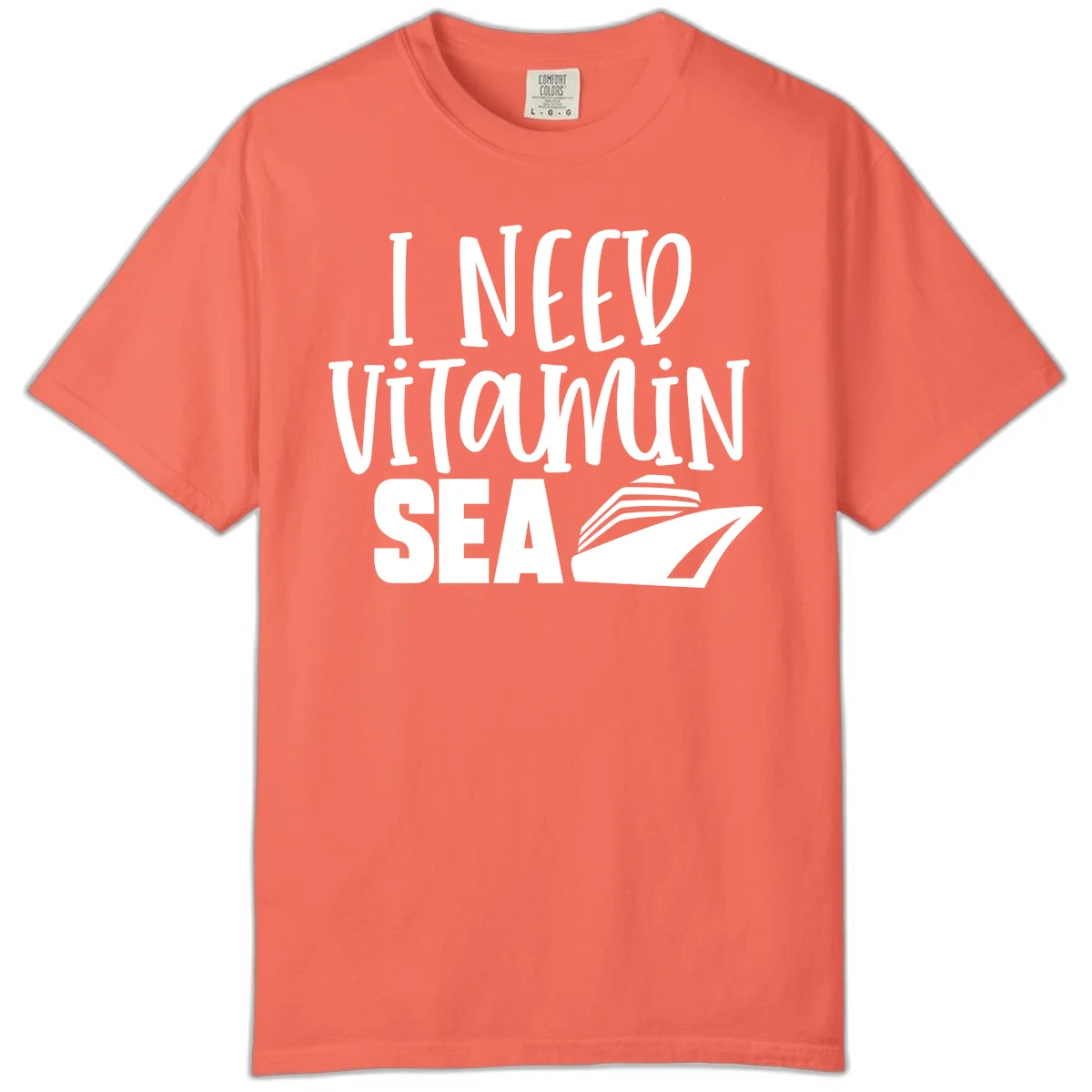 I Need Vitamin Sea Comfort Color in Bright Salmon