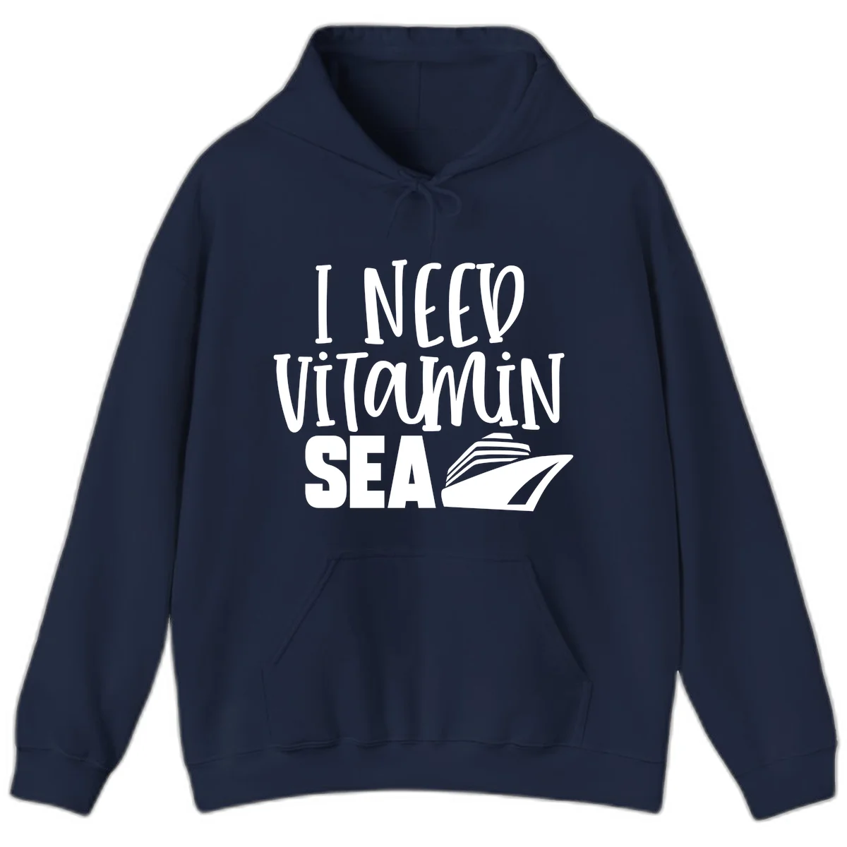 I Need Vitamin Sea Hoodie in Navy