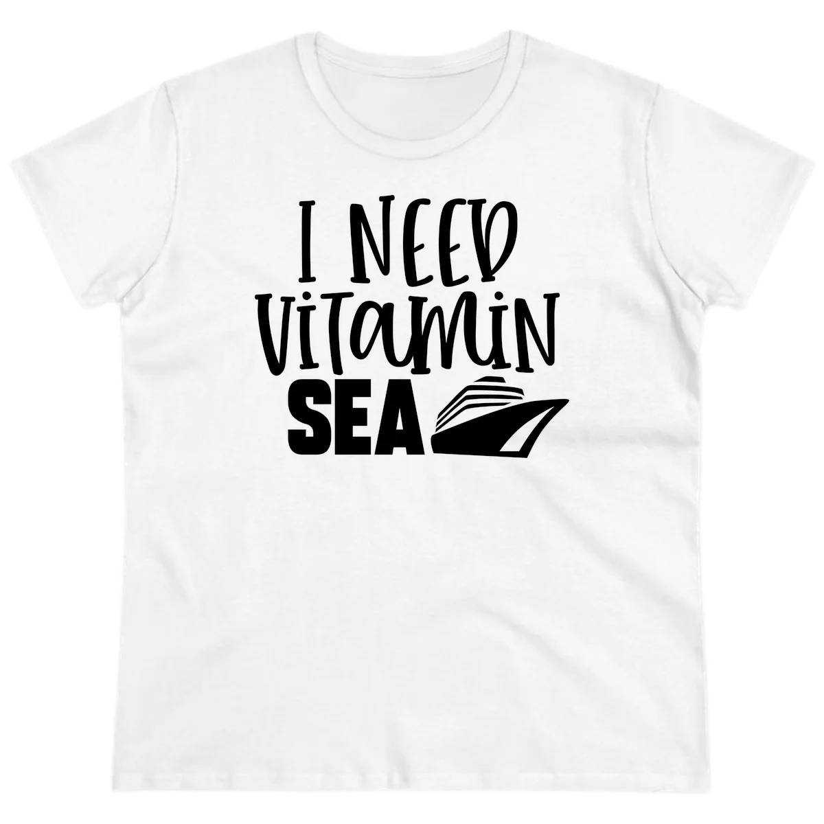 I Need Vitamin Sea Ladies Tee in White