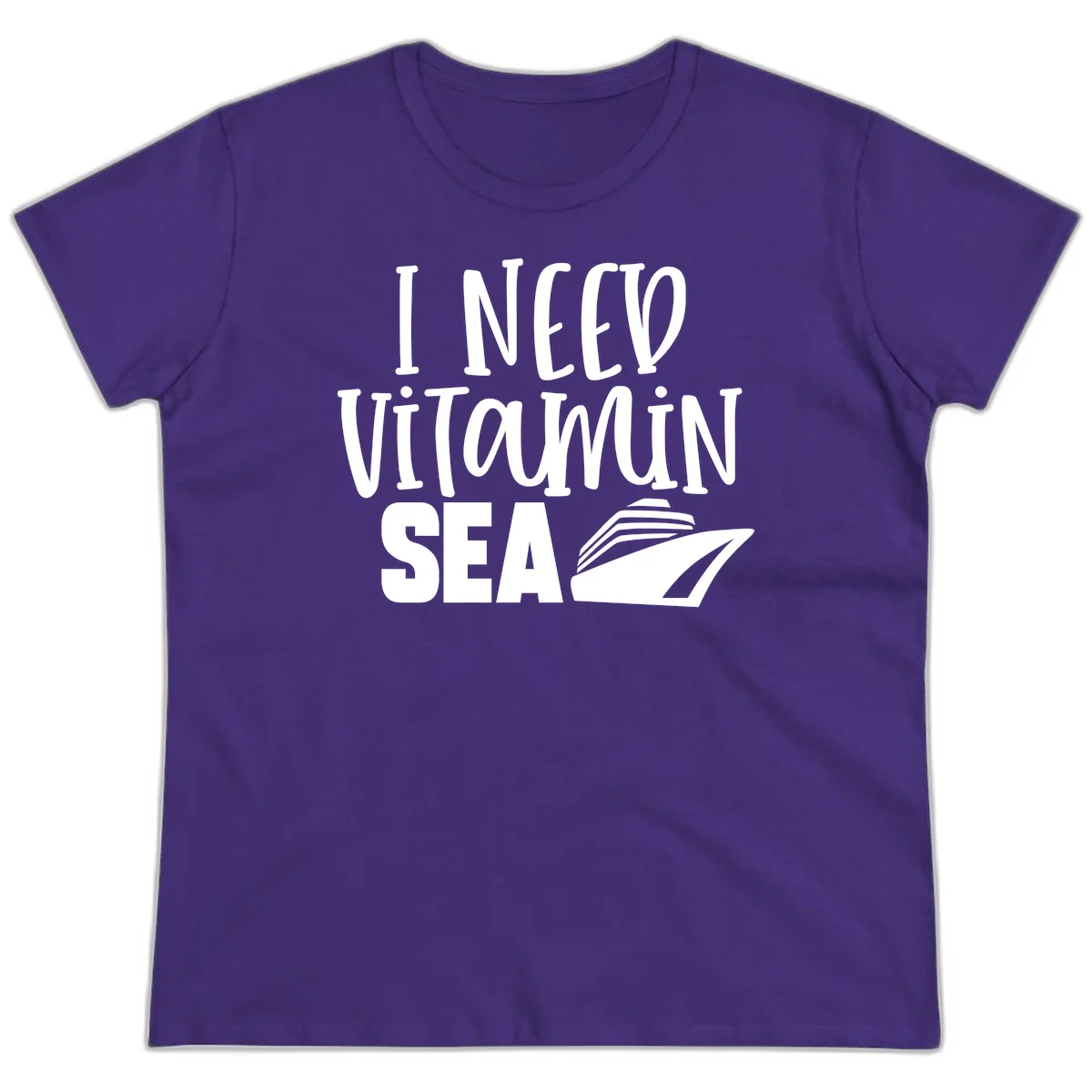 I Need Vitamin Sea Ladies Tee in Purple