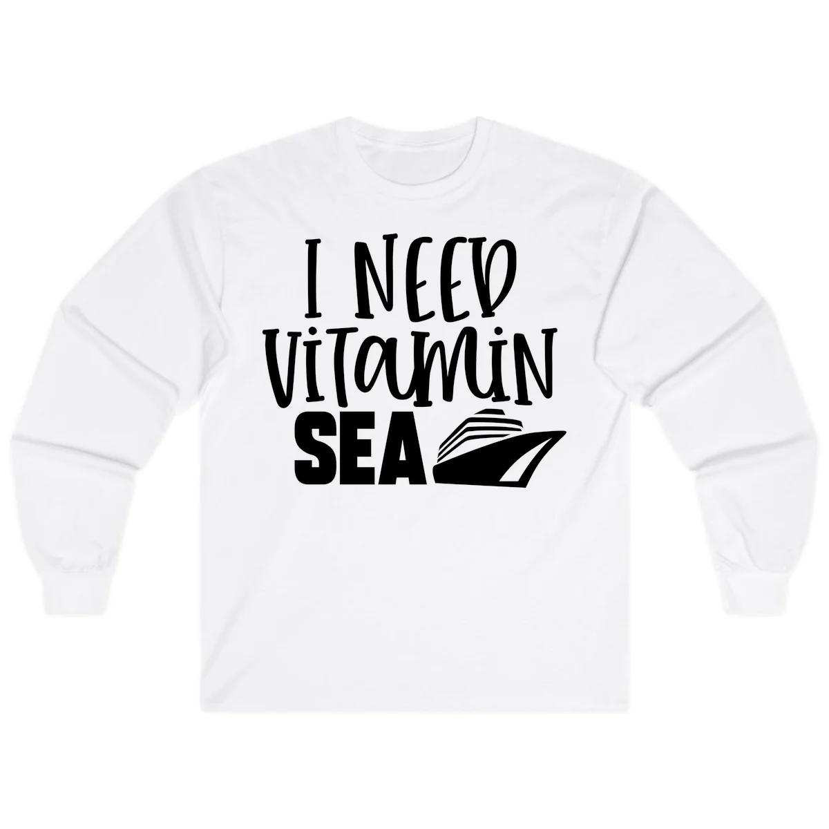 I Need Vitamin Sea Long Sleeve in White