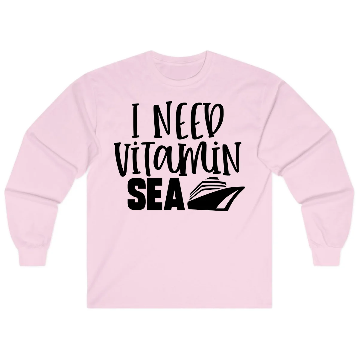 I Need Vitamin Sea Long Sleeve in Light Pink