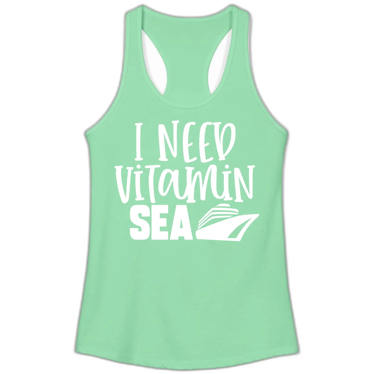 I Need Vitamin Sea Ladies Tank in Solid Mint